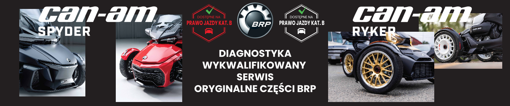 Serwis Can-Am Spyder i Ryker — diagnostyka, wykwalifikowany serwis i oryginalne części BRP